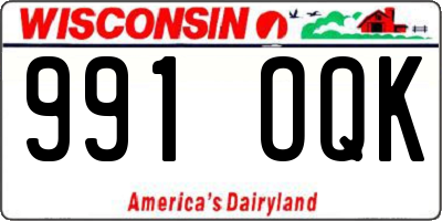 WI license plate 991OQK