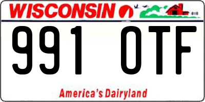 WI license plate 991OTF