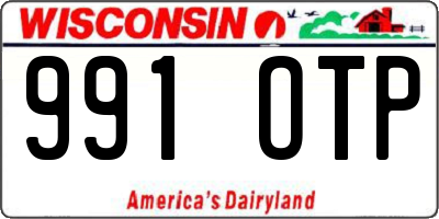 WI license plate 991OTP