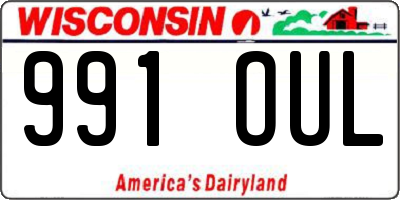WI license plate 991OUL