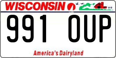 WI license plate 991OUP