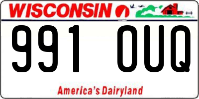 WI license plate 991OUQ