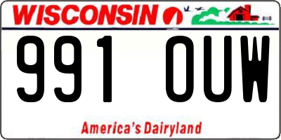 WI license plate 991OUW