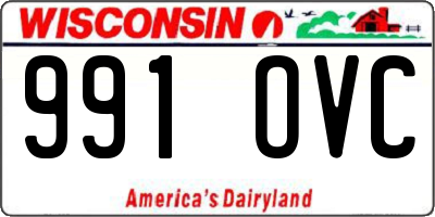 WI license plate 991OVC