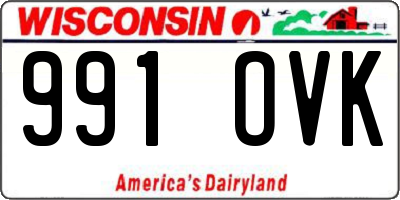 WI license plate 991OVK