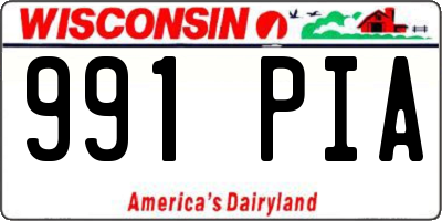 WI license plate 991PIA