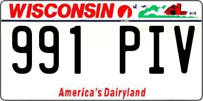 WI license plate 991PIV