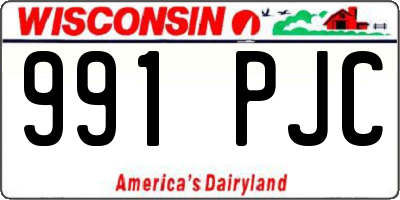 WI license plate 991PJC