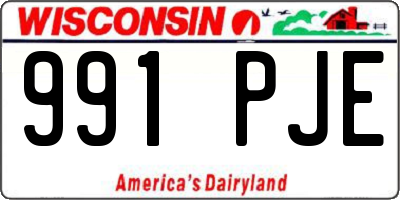 WI license plate 991PJE