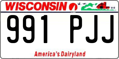 WI license plate 991PJJ