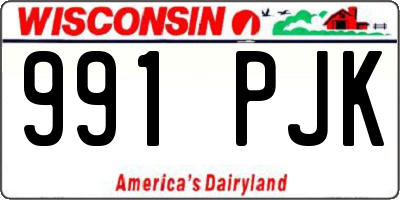 WI license plate 991PJK