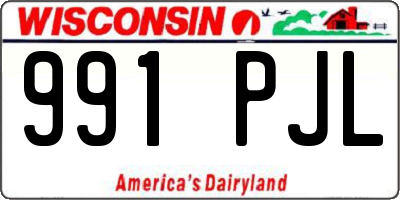 WI license plate 991PJL