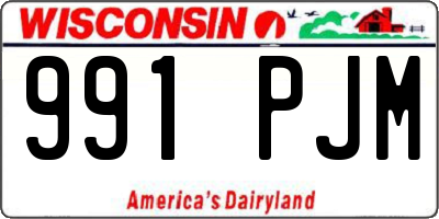 WI license plate 991PJM