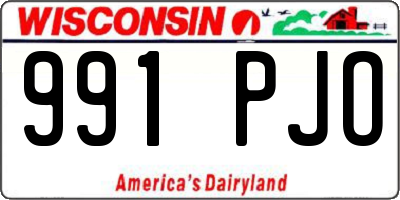 WI license plate 991PJO
