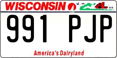 WI license plate 991PJP