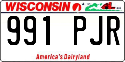 WI license plate 991PJR
