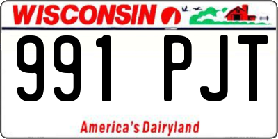 WI license plate 991PJT