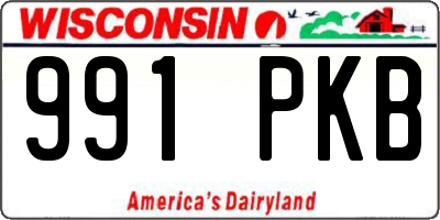 WI license plate 991PKB