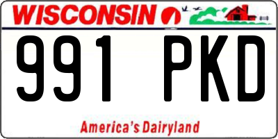 WI license plate 991PKD