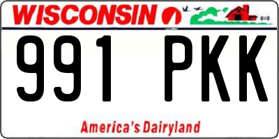 WI license plate 991PKK