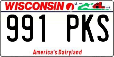 WI license plate 991PKS