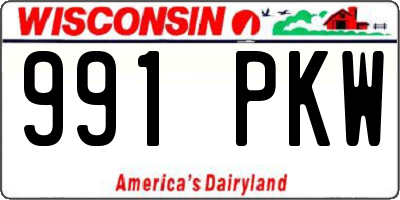 WI license plate 991PKW