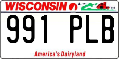 WI license plate 991PLB