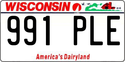 WI license plate 991PLE