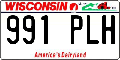 WI license plate 991PLH