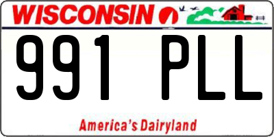 WI license plate 991PLL