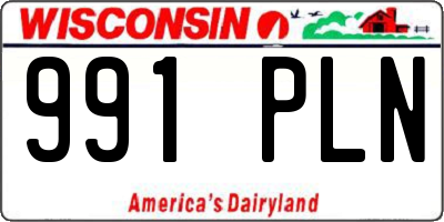 WI license plate 991PLN