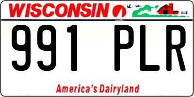 WI license plate 991PLR
