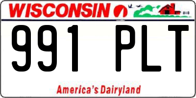 WI license plate 991PLT