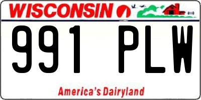 WI license plate 991PLW
