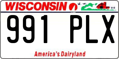 WI license plate 991PLX