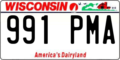 WI license plate 991PMA