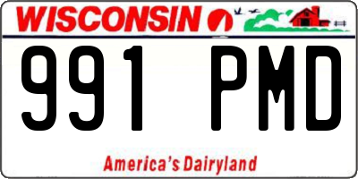 WI license plate 991PMD