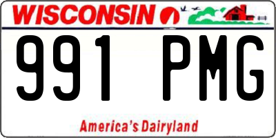 WI license plate 991PMG
