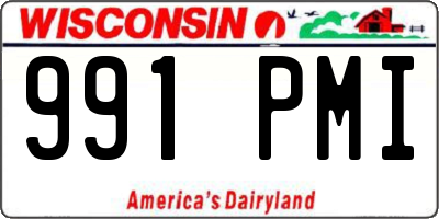 WI license plate 991PMI