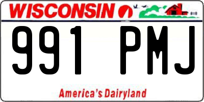 WI license plate 991PMJ