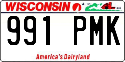 WI license plate 991PMK