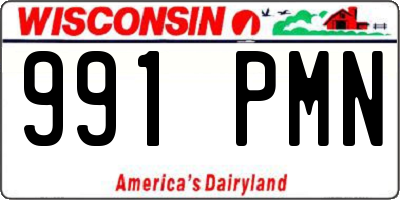 WI license plate 991PMN