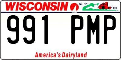 WI license plate 991PMP