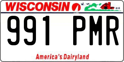 WI license plate 991PMR