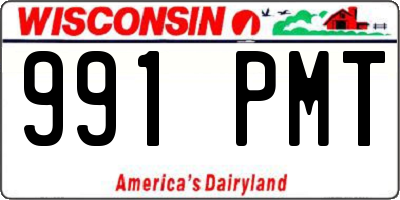 WI license plate 991PMT