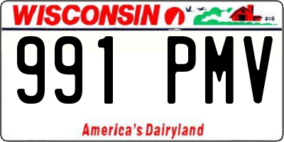 WI license plate 991PMV