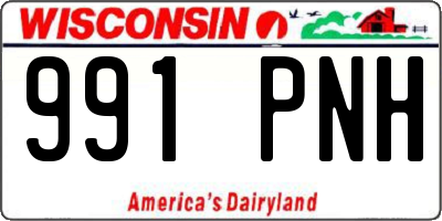 WI license plate 991PNH
