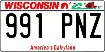 WI license plate 991PNZ