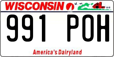 WI license plate 991POH