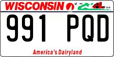 WI license plate 991PQD